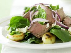 Warm lamb, potato and fetta salad