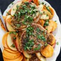 Sautéed Pork Chops with Sweet Potato, ...