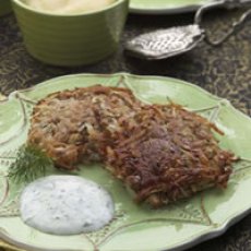 Oven-Crisped Potato Latkes