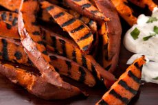 Grilled Sweet Potatoes with Sour Cream and Lime Recipe