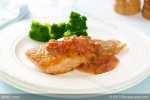 Fillet of Salmon with Anchovies and Tomatoes