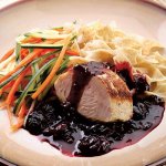 Turkey Tenderloin with Whiskey-Cherry Sauce