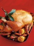 Roast turkey with spiced cranberry, bacon & walnut stuffing