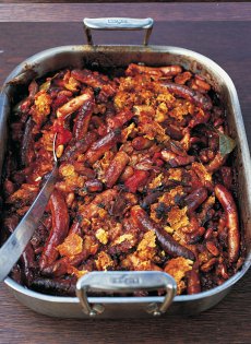 Quick-time sausage cassoulet