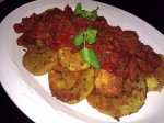 Shallow Fried Eggplant With Tomato Chutney
