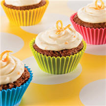 Pumpkin Carrot Cupcakes with Orange-Cream Cheese Frosting