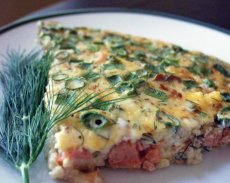 Crustless Smoked Salmon Quiche With Dill