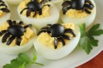 Halloween Spooky Spider Deviled Eggs