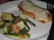 Roasted Fingerling Potatoes & Green Beans in Tarragon Sauce