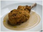 Crumbed veal cutlet with porcini sauce ...