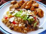 Almonds, Mushrooms, Raisins and Red Pepper Pilaf