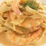 Fettuccine with Prawns and Baby Fennel in Pernod Cream Sauce Recipe