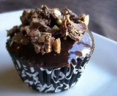 Chocolate Cupcakes With Nutella-Kahlua Ganache and Ferrero Roche