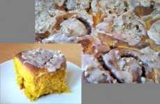 Pecan & Pumpkin Cinnamon Buns (Bread Machine) Halloween Spec