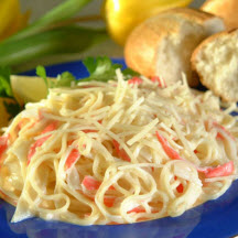 Creamy Angel Hair Pasta with Lemon Shrimp