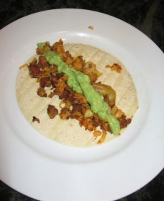 Potato-Chorizo Tacos With Simple Avocado Salsa