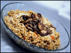 Pearl Barley Risotto (orzotto) With Sauteed Mushrooms