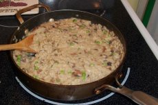 Wild Mushroom Risotto With Peas (Shrimp Too!)