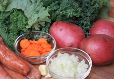 Kale and Potato Soup with Turkey Sausage