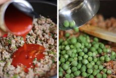 Ground Turkey with Potatoes and Spring Peas