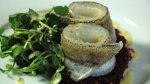 Whiting rollmops with beetroot compote ...