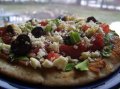 Pita Pizzas With Hummus, Spinach, Olives, ...