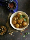 Kashmiri Dum Aloo: Baby Potatoes cooked in Fragrant Spices and Yogurt Sauce