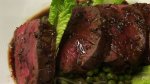 Roast beef fillet with French-style peas ...