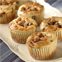 Peanut Butter and Milk Chocolate Cupcakes 
with Cream Cheese Filling