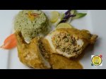 Cream Cheese Stuffed Chicken Breast with Yellow Gravy Curry