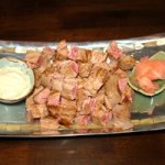PEPPERED TUNA SKEWERS WITH WASABI-MAYO SAUCE Recipe