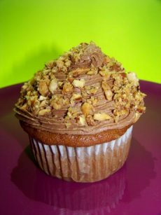 Zucchini Almond Cupcakes W/ Dark Chocolate Frosting #RSC