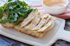 Chicken Panini with Arugula, Provolone and Chipotle Mayonnaise