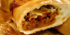 Calzone with Italian Sausage and Olives