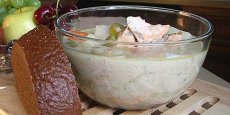 Hearty Seafood Chowder with Salad