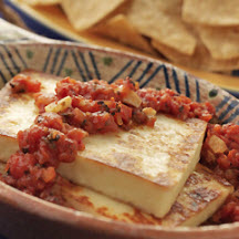 Queso Blanco with Roasted Tomato Sauce