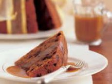 Light Steamed Chocolate-Chip Pudding with Butterscotch Sauce