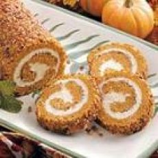 Pumpkin-Pecan Cake Roll