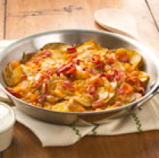 Skillet Potatoes with Bacon and Cheddar
