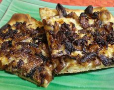 Wild Mushroom Pizza - Caramelized Onions, Fontina, Rosemary