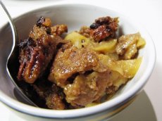 Bread Pudding With Apples, Pecans and Raisins