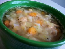 Bacon, Cabbage, and White Bean Soup