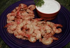 Chipotle-Barbecued Shrimp with Goat Cheese Cream