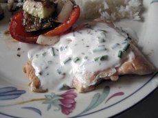 Chive Sauce for Grilled Salmon