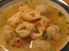 Chicken Meatball and Tortellini Soup - Tyler Florence