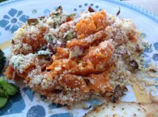 Sweet Potato Gratin With Pecan-Crumb Topping