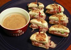 Ham-Filled Biscuits With Honey-Mustard Dipping Sauce