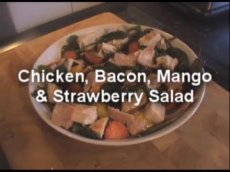 Chicken, Mango, Strawberry & Bacon Salad