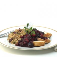 Bulgur Stuffing with Dried Cranberries & Hazelnuts