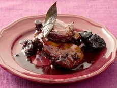 Chicken with Red Wine and Prunes